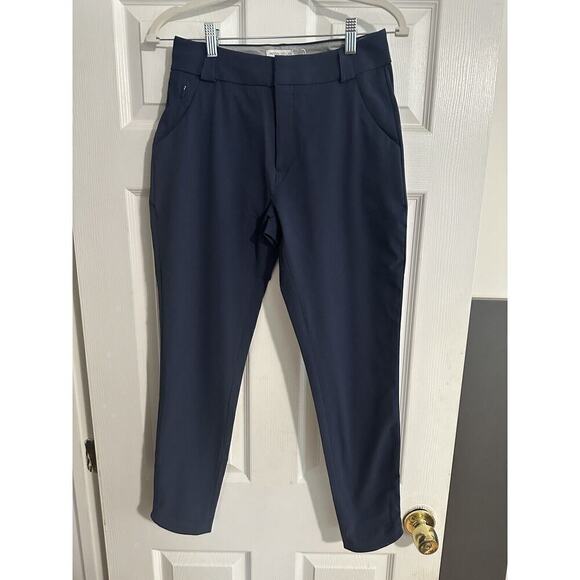 Peter Millar Women’s Navy Blue Surge Performance Ankle Pants Size 0 Golf NWT - Picture 2 of 5